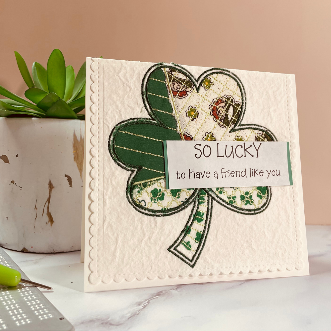 Braille St. Patrick’s Day Card – “So lucky to have a friend like you”
