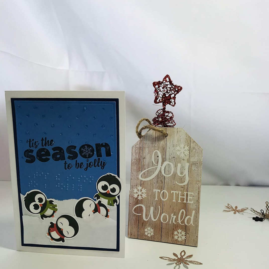 Braille Christmas Greeting Cards Card – “Tis the Season”
