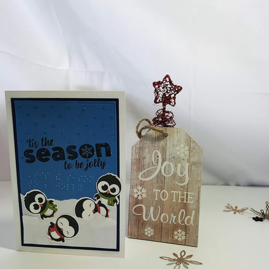 Braille Christmas Greeting Cards Card – “Tis the Season”