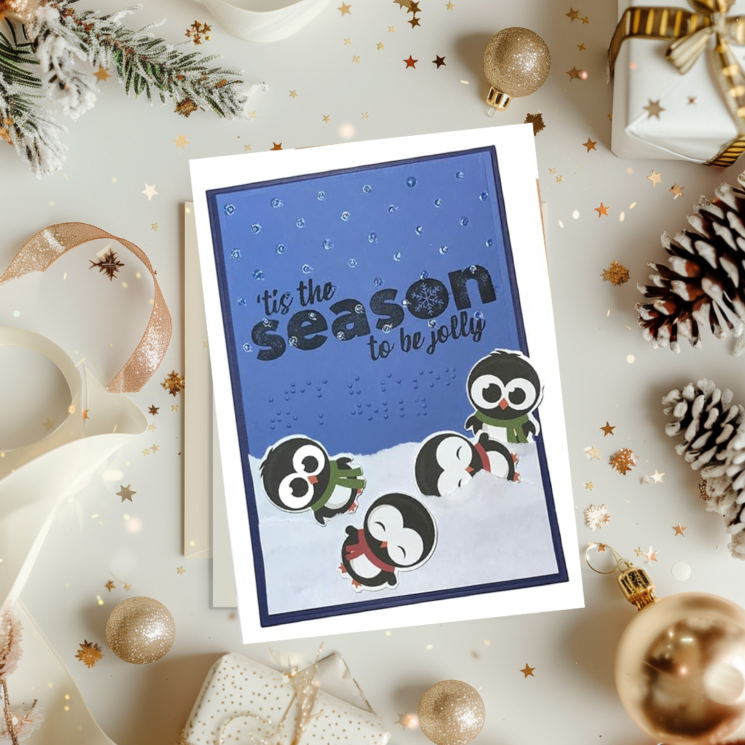 Braille Christmas Greeting Cards Card – “Tis the Season”