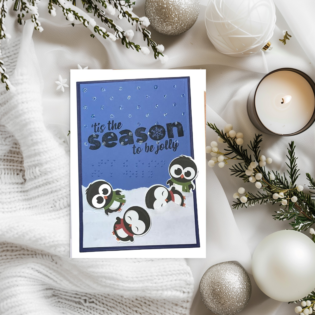 Braille Christmas Greeting Cards Card – “Tis the Season”