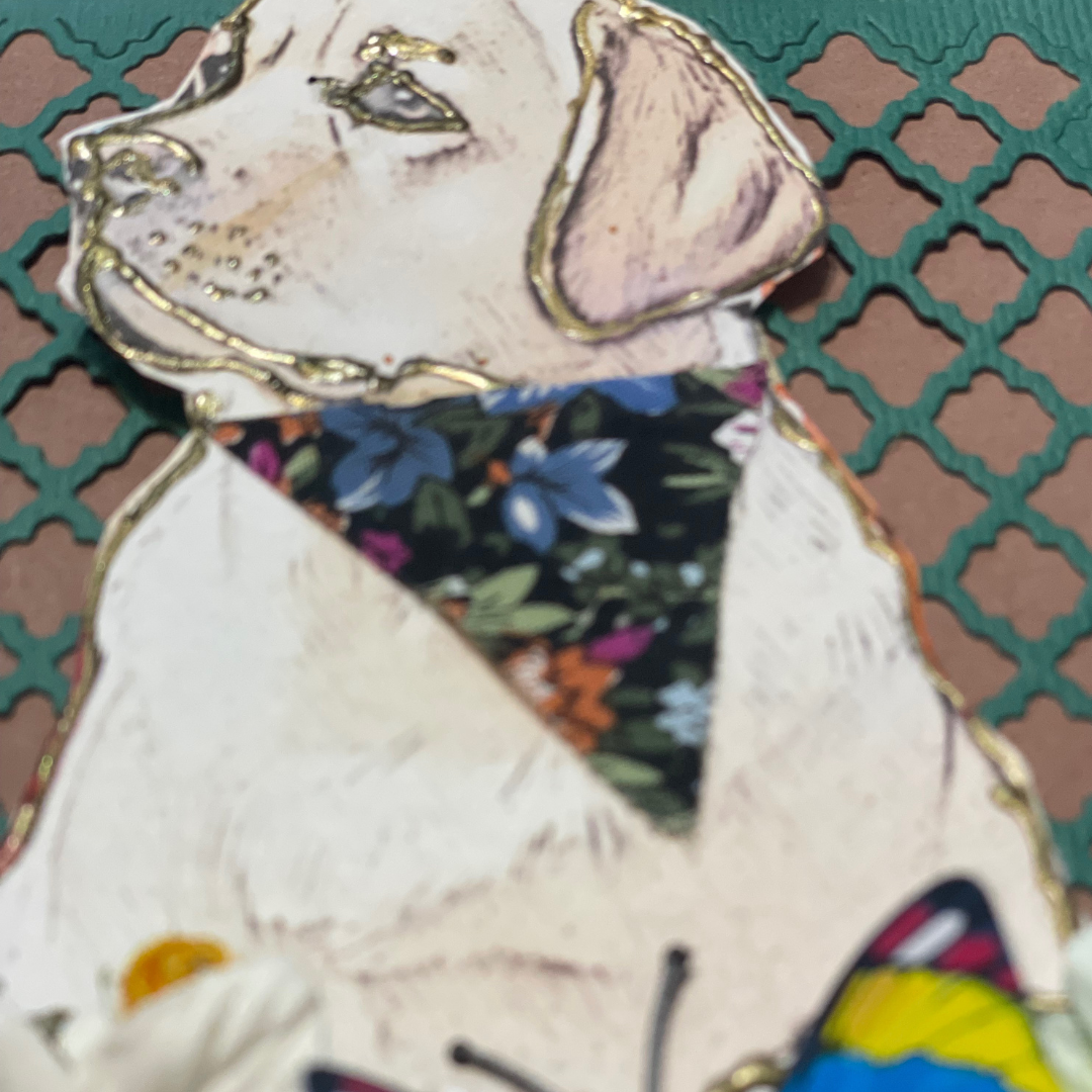 Handmade Tactile Greeting Card – Furry Friend Edition (Braille Large Print)