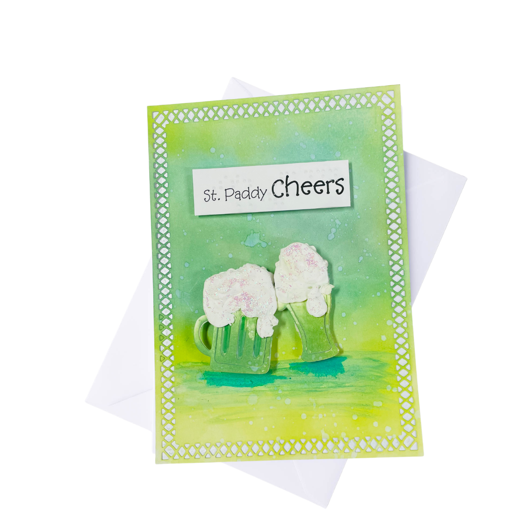 Braille St. Patrick’s Day Card – “St. Paddy Cheers”