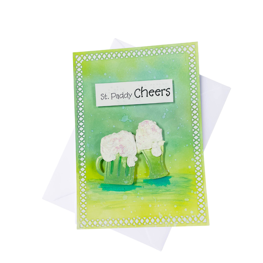 Braille St. Patrick’s Day Card – “St. Paddy Cheers”