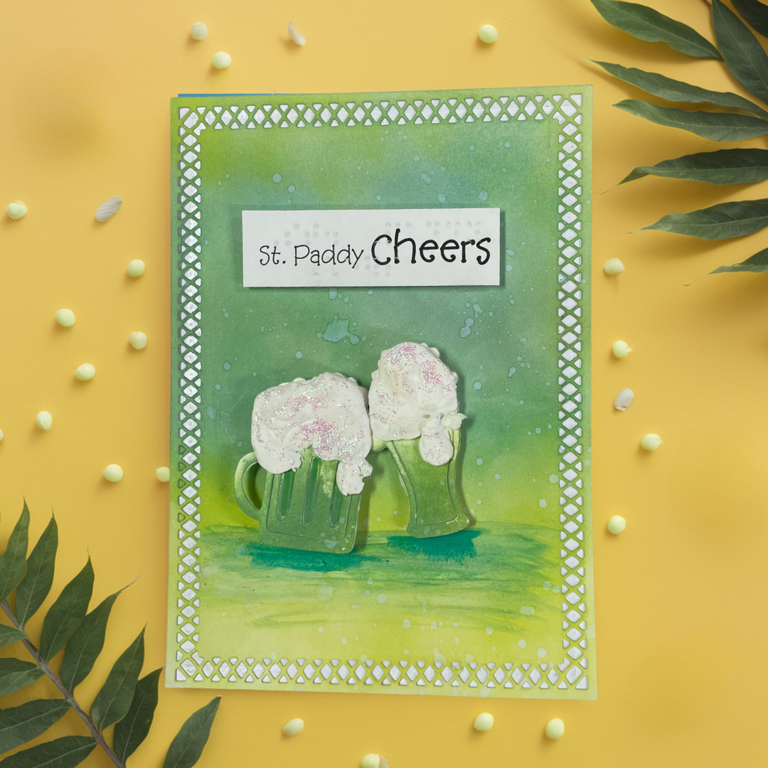 Braille St. Patrick’s Day Card – “St. Paddy Cheers”