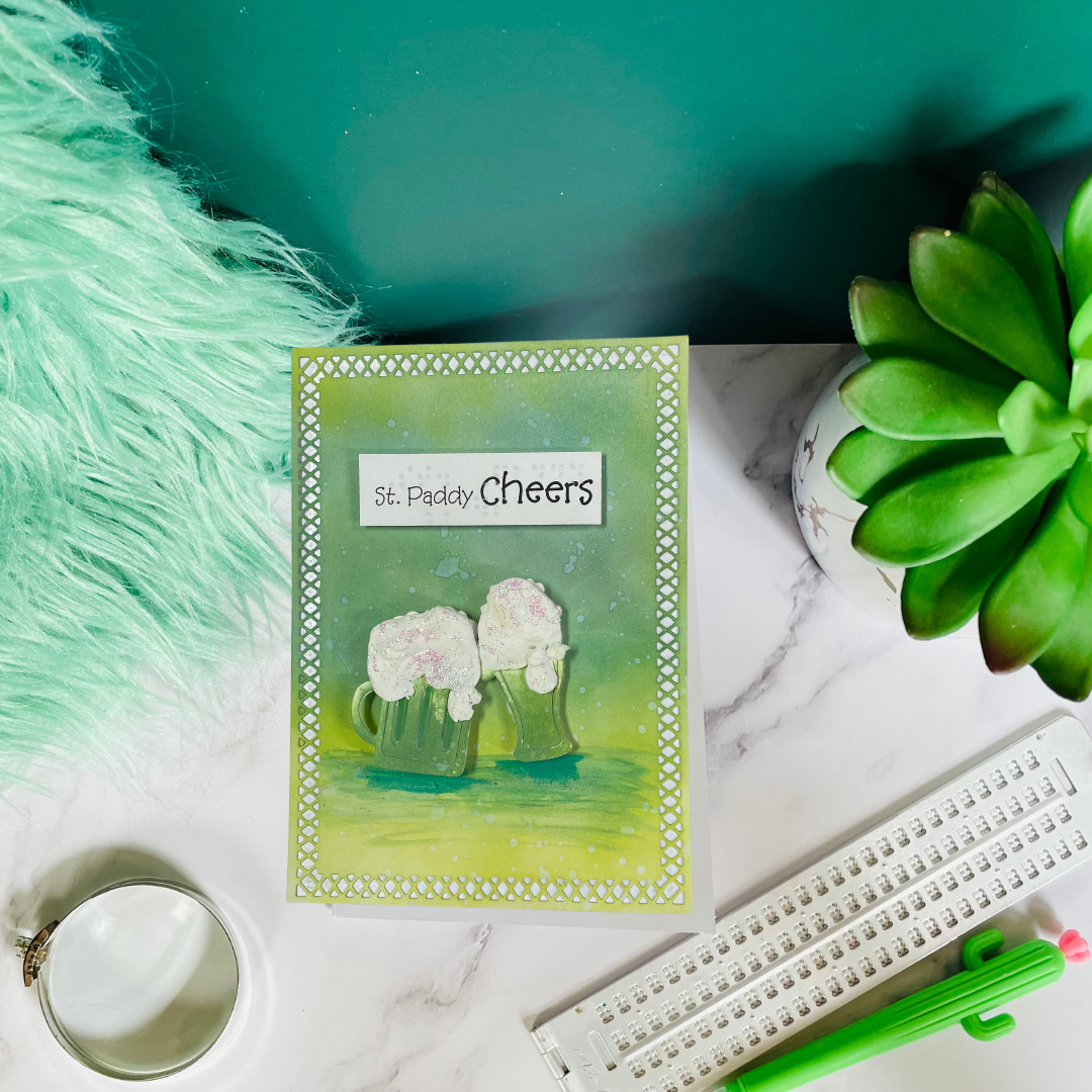 Braille St. Patrick’s Day Card – “St. Paddy Cheers”