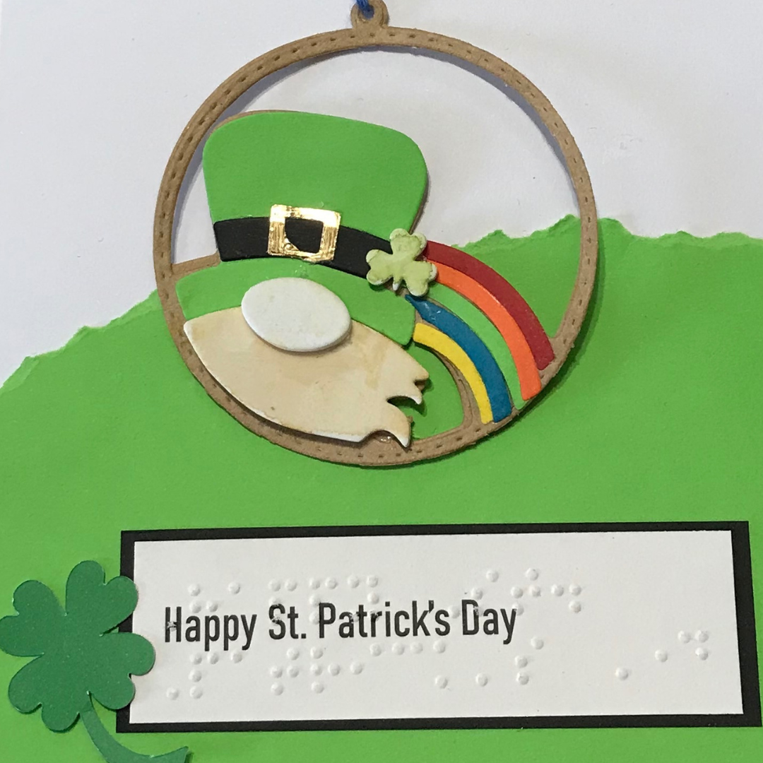 St. Patrick's Day Braille Greeting Card