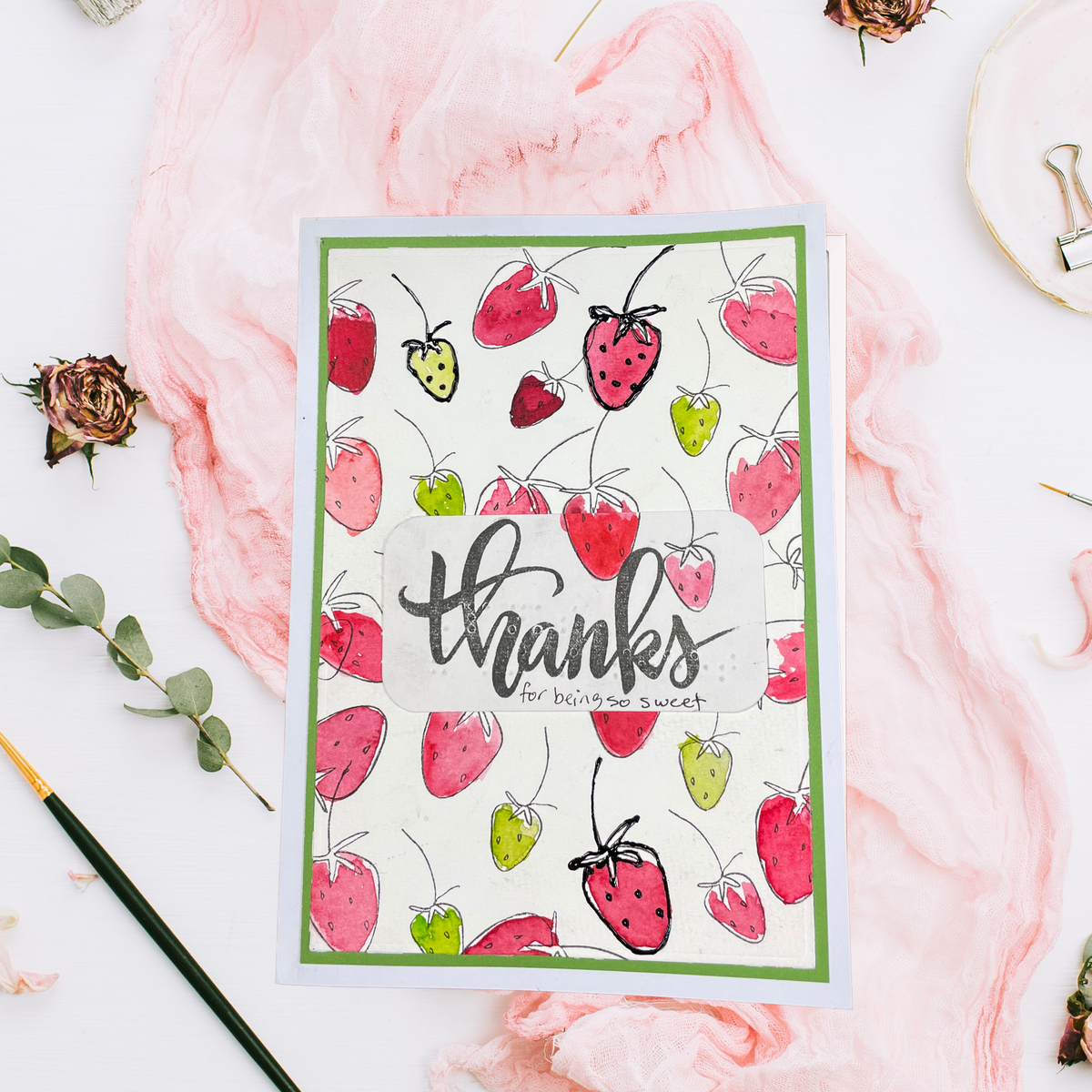 Braille Thank You Card - Thanks for Being So Sweet