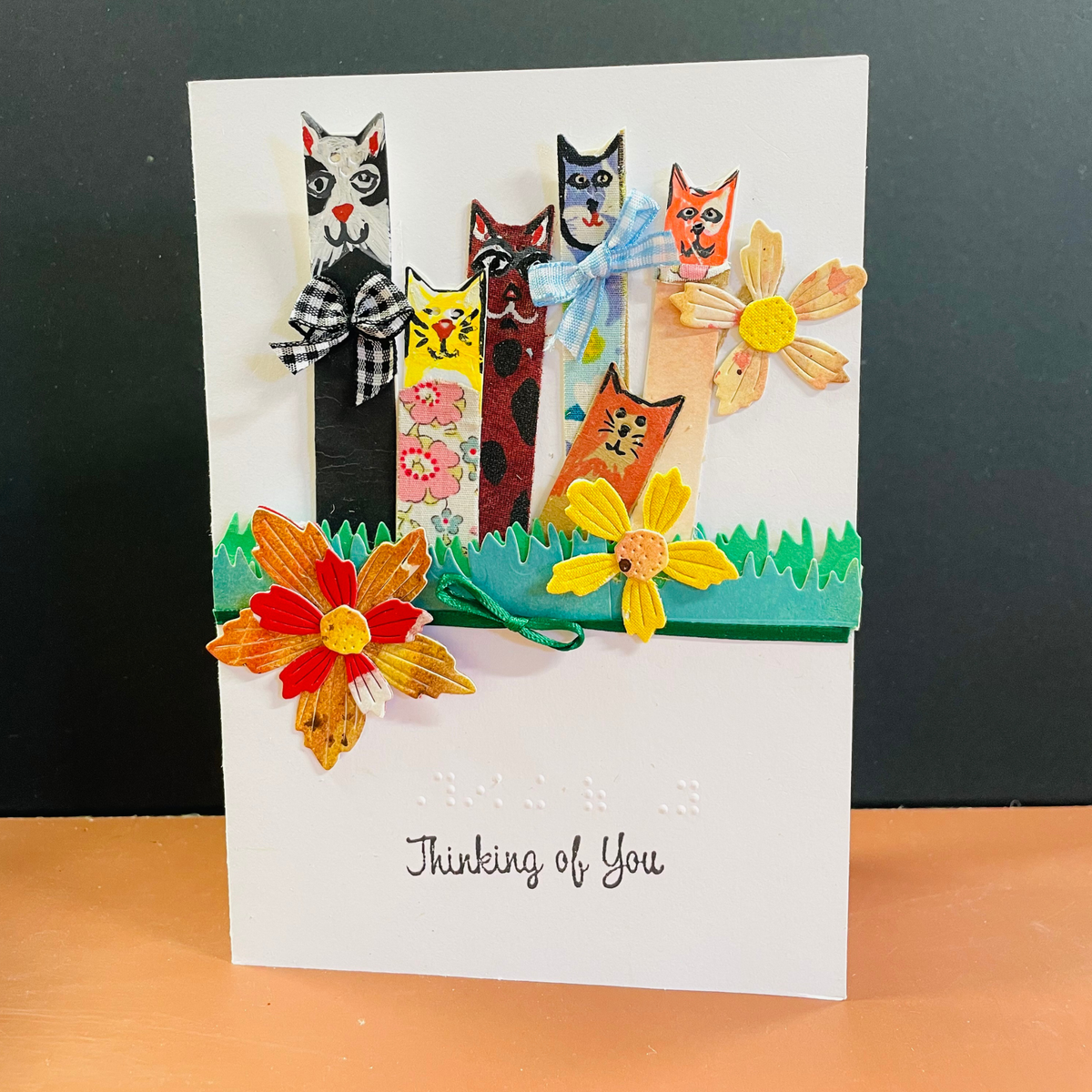 Braille Thinking of You Card – “You Crossed Our Mind”