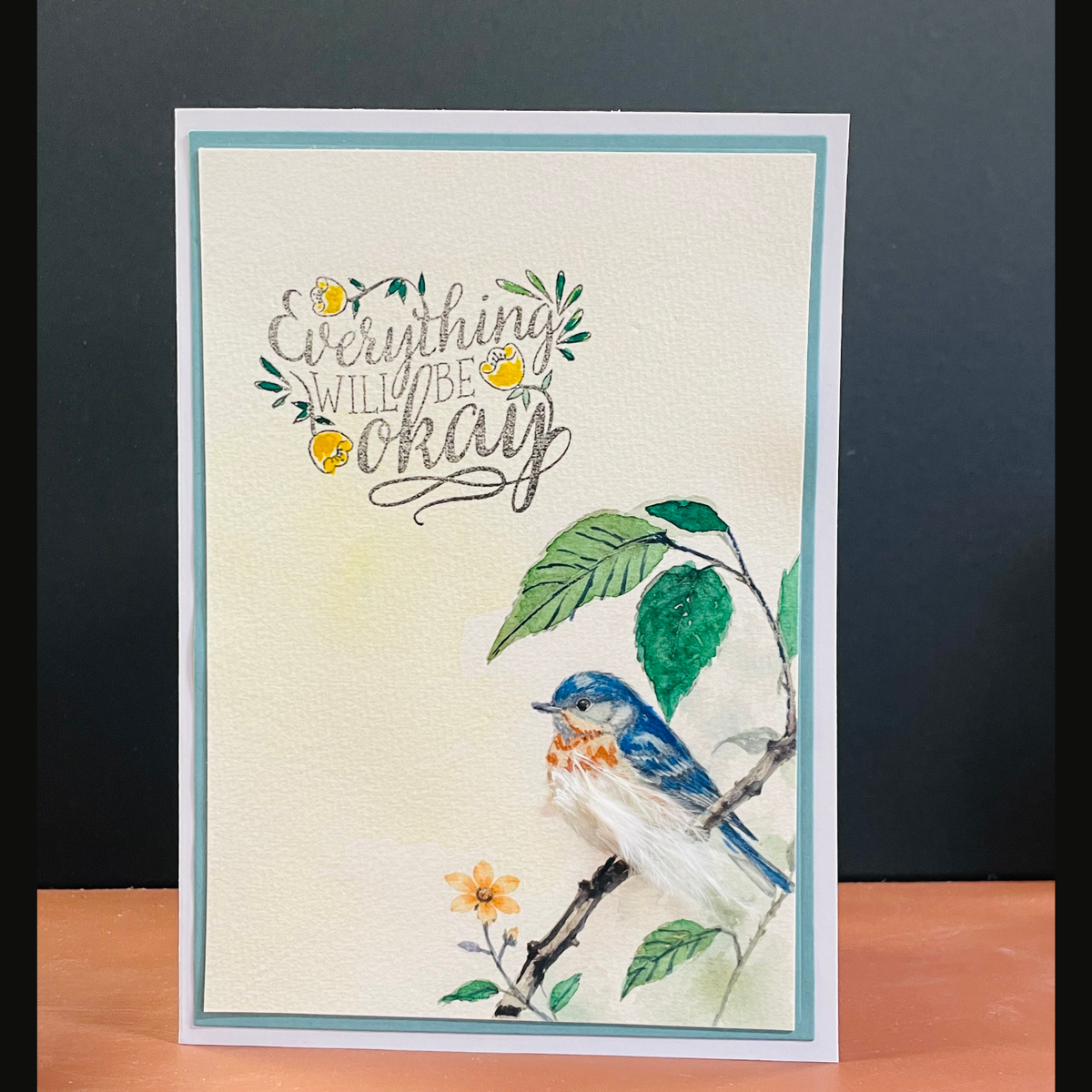 Braille Thinking of You Card – “Everything Will Be Okay”
