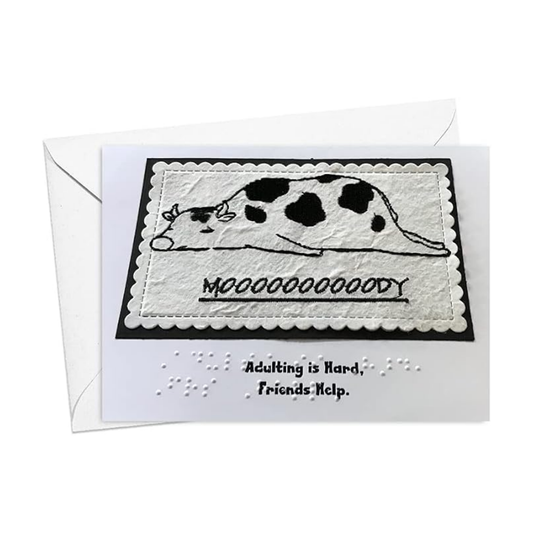 Braille Between Friends Card – “Thinking of You, Friend”