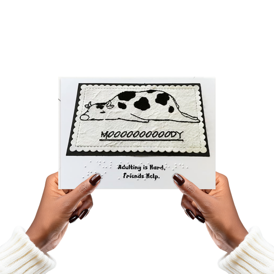 Braille Between Friends Card – “Thinking of You, Friend”