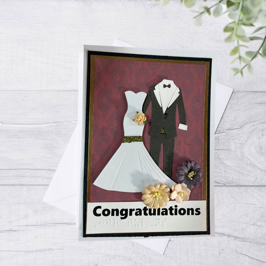 Wedding Greeting Card with Braille