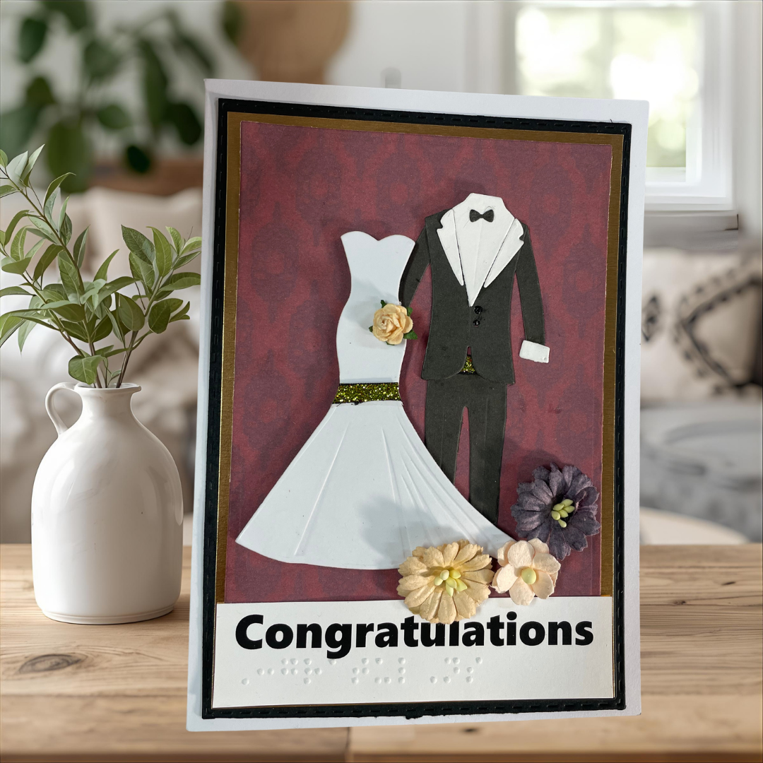 Wedding Greeting Card with Braille