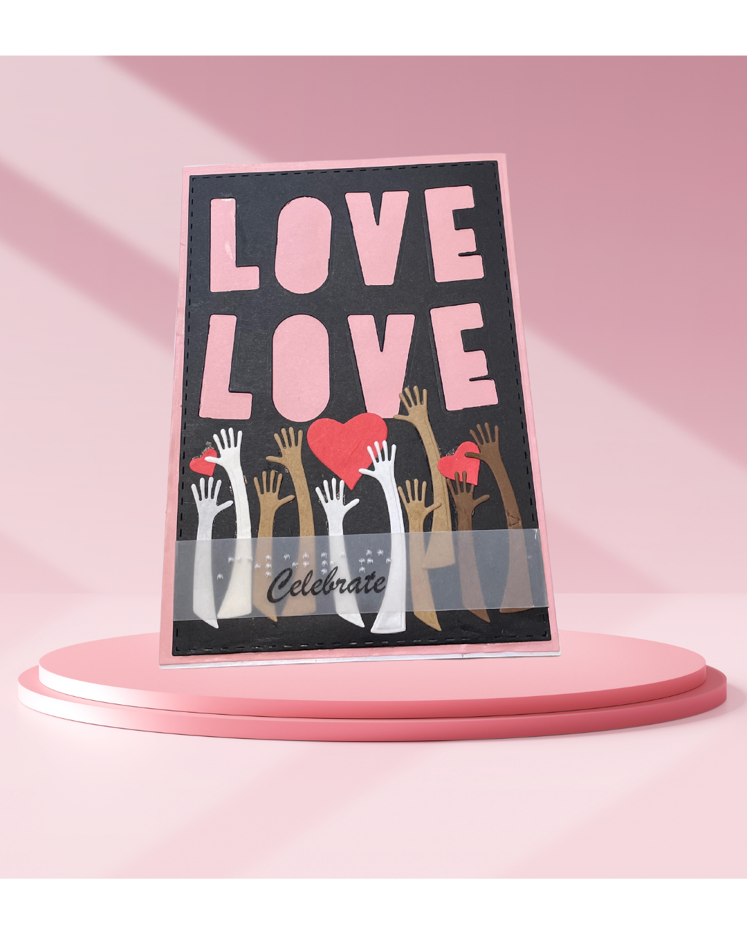 Valentine's Day Braille Card – "Let's Celebrate Love"