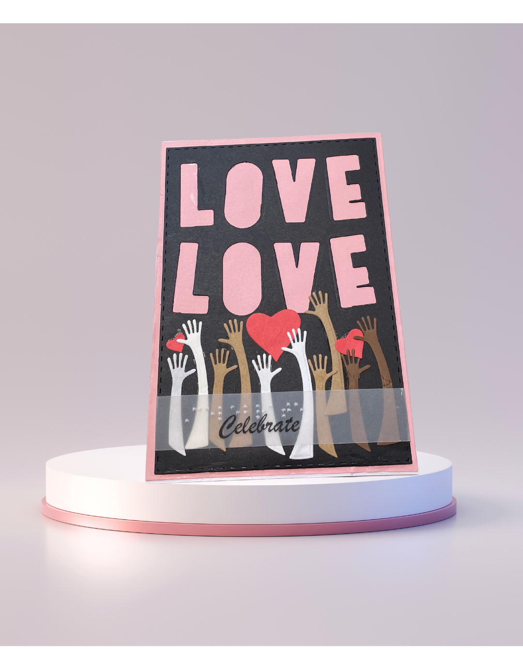 Valentine's Day Braille Card – "Let's Celebrate Love"