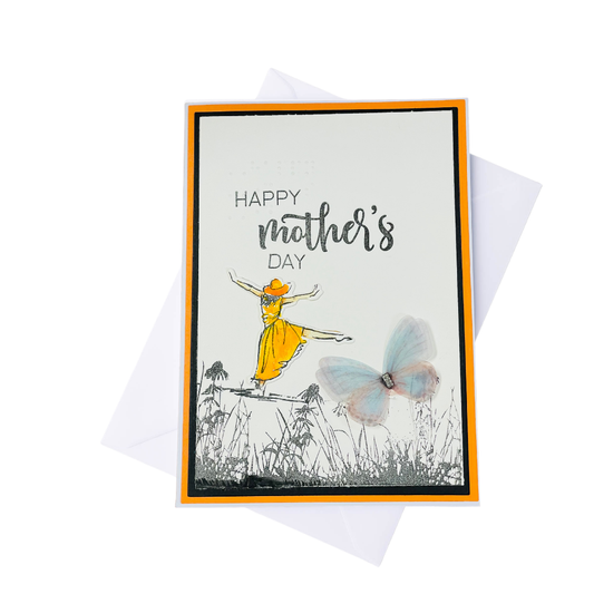 Braille Mother's Day Card – Free Spirit