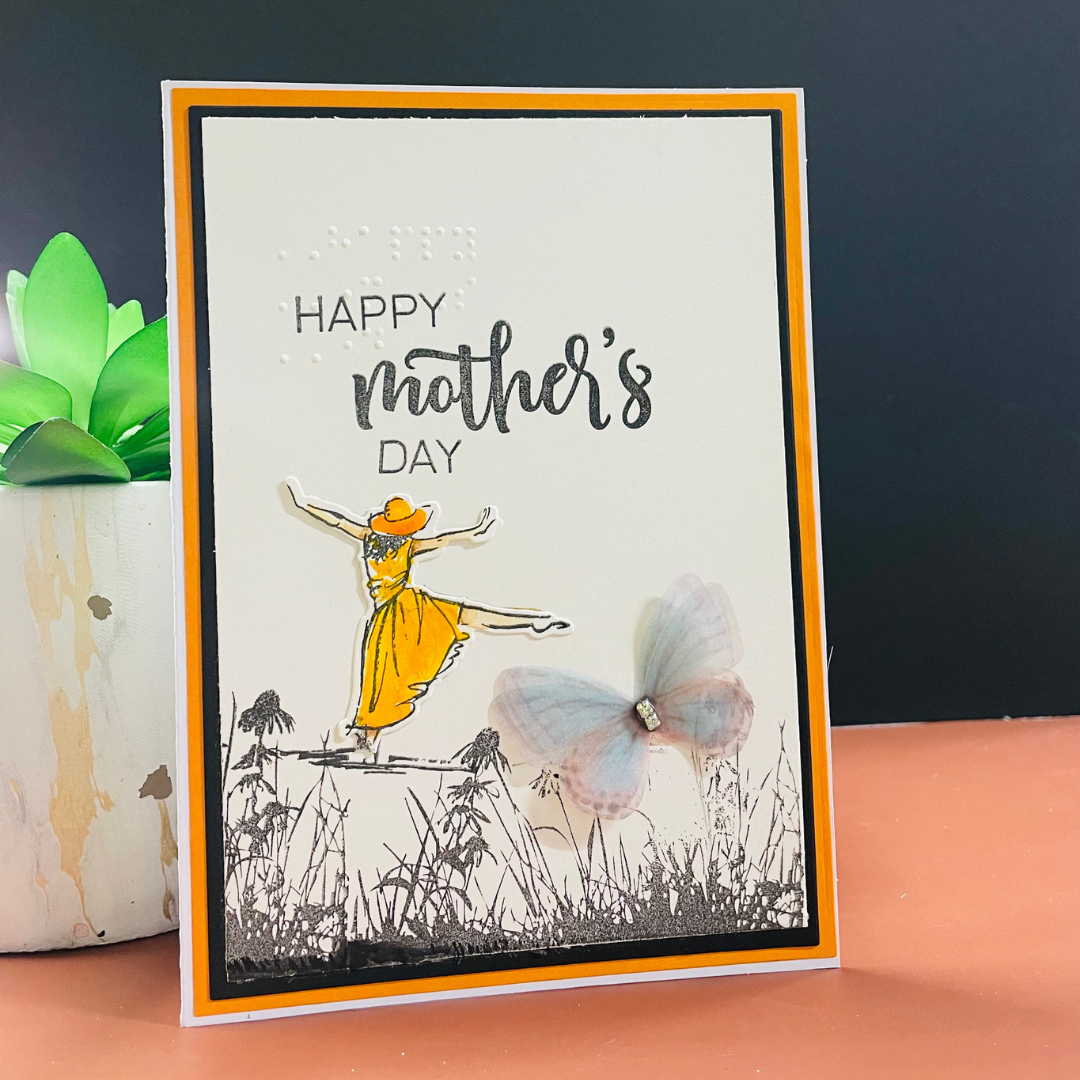 Braille Mother's Day Card – Free Spirit