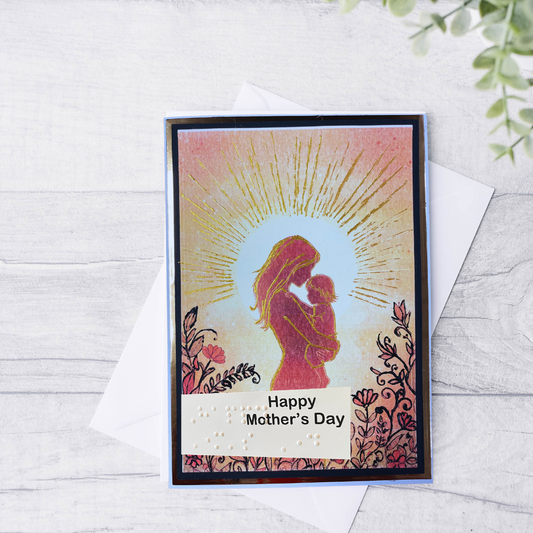 Braille Mother's Day Card – “Your Love Shines”