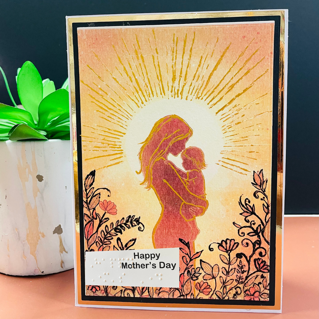 Braille Mother's Day Card – “Your Love Shines”