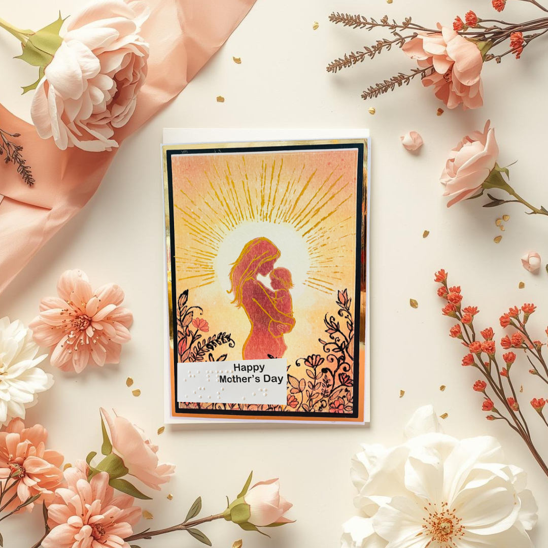 Braille Mother's Day Card – “Your Love Shines”