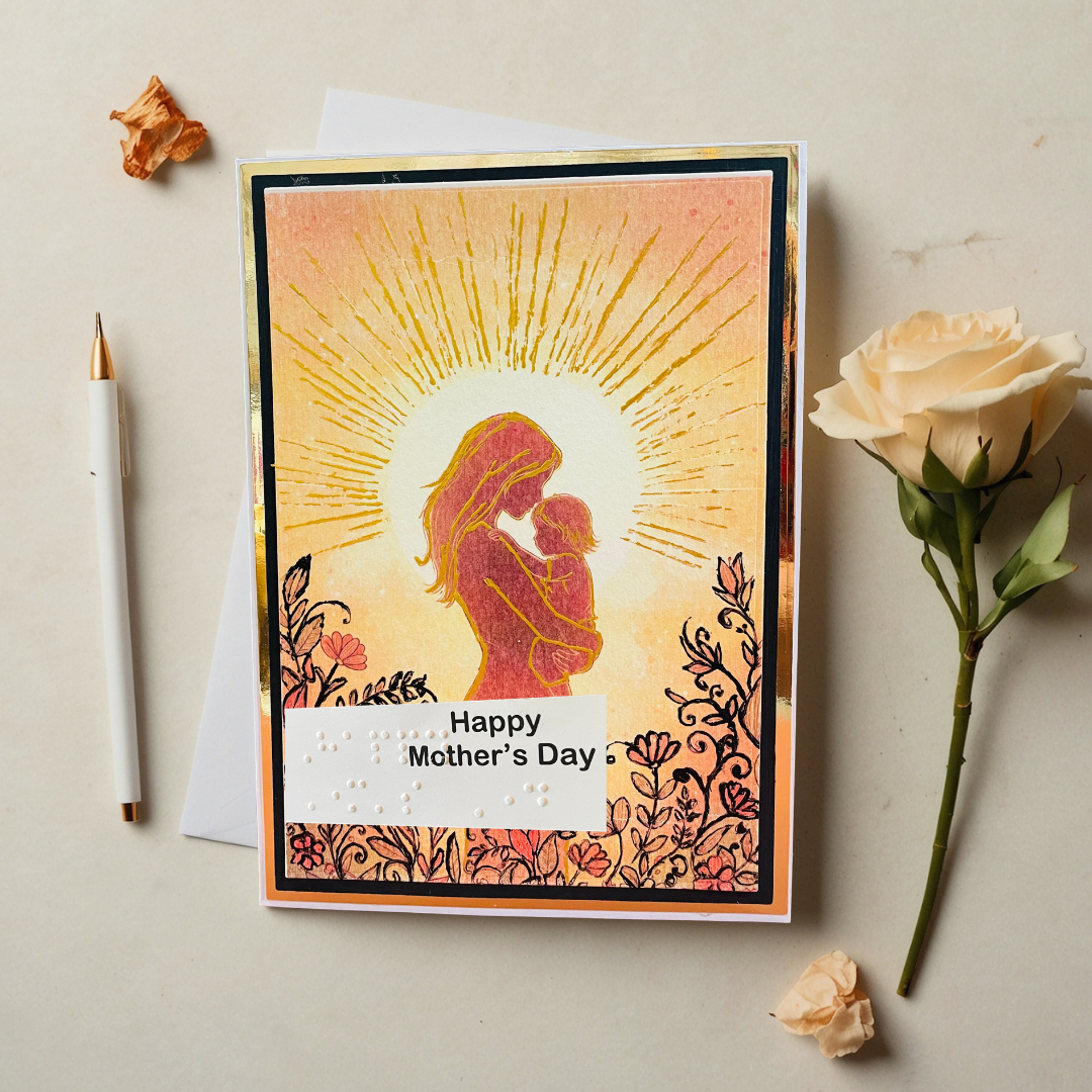 Braille Mother's Day Card – “Your Love Shines”