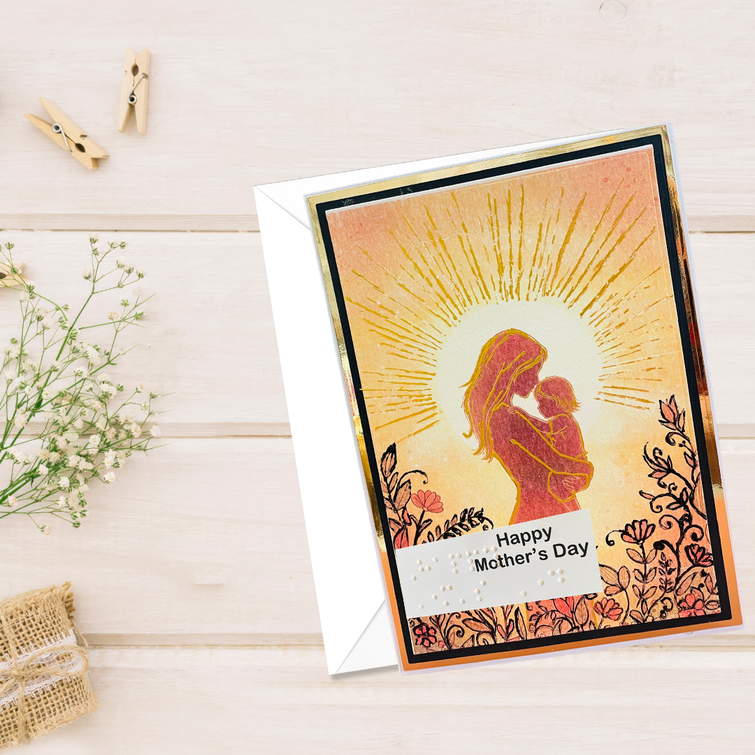 Braille Mother's Day Card – “Your Love Shines”