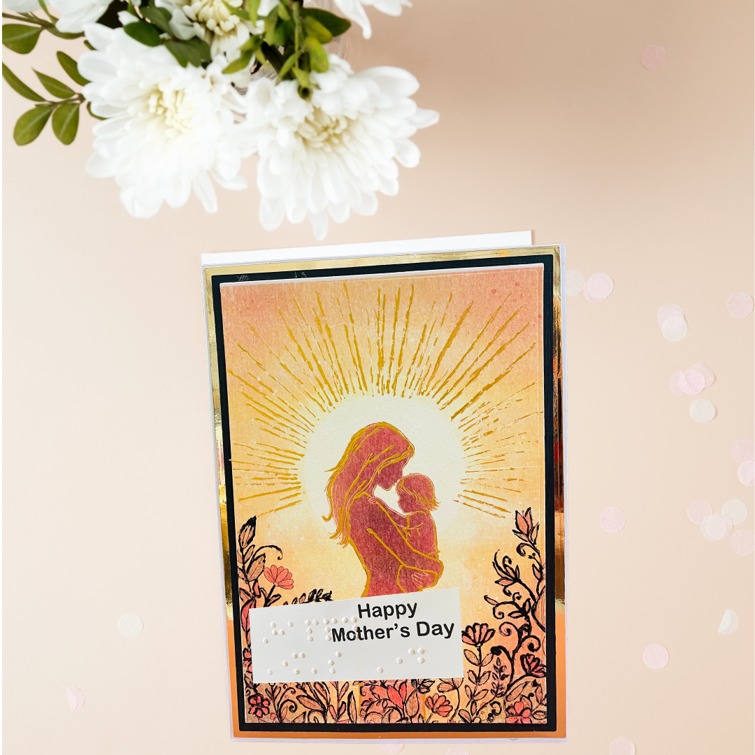 Braille Mother's Day Card – “Your Love Shines”